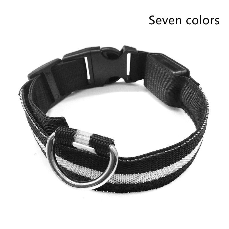 "Light Up the Night: Nylon LED Pet Collar for Purrfect Safety and Style!"