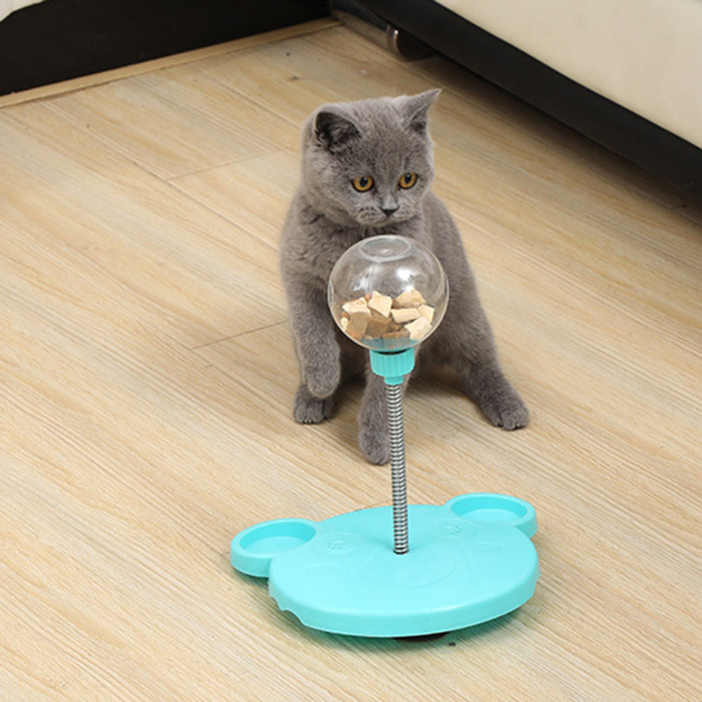"Cat & Dog Toy & Leaking Food Ball: Self-Playing Tumbler for Funny Swing, Puzzle Training, and Dispenser Bowl."