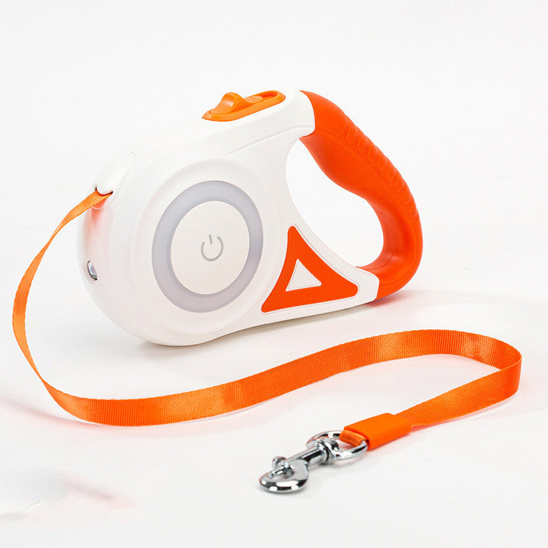 Retractable Dog Leash with Built-in Collar Spotlight