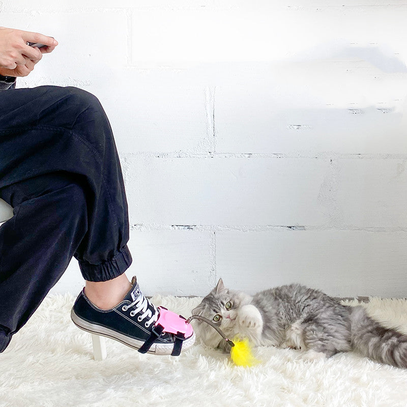 Cat Funny Stick Toy with Strong Feathers