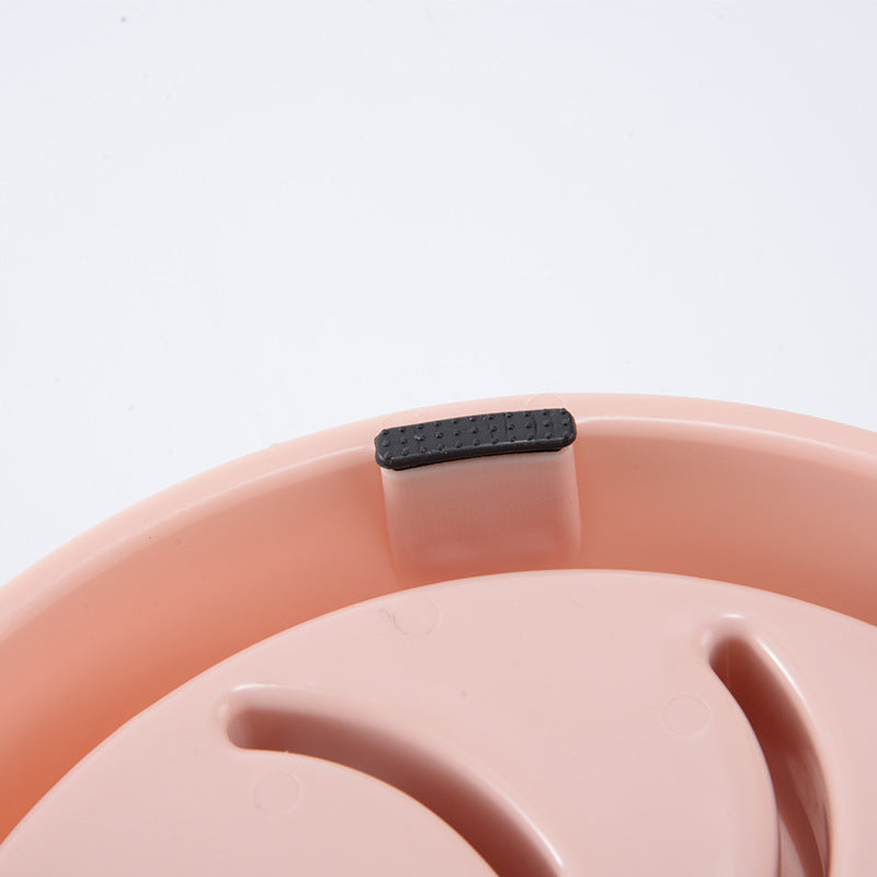 "Choke-Prevention Slow Food Bowl for Plastic Pet Dogs and Cats