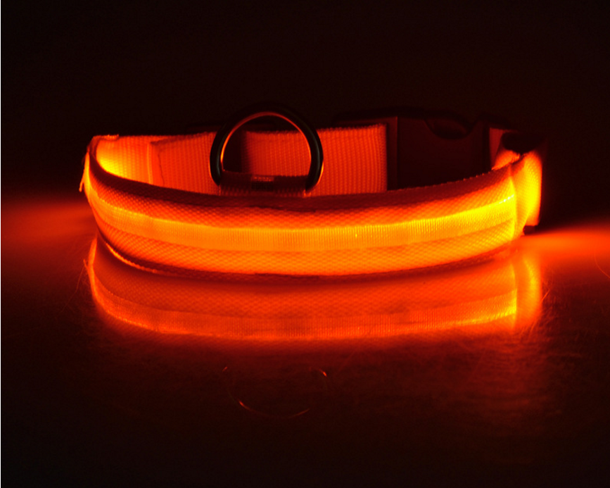 "Light Up the Night: Nylon LED Pet Collar for Purrfect Safety and Style!"