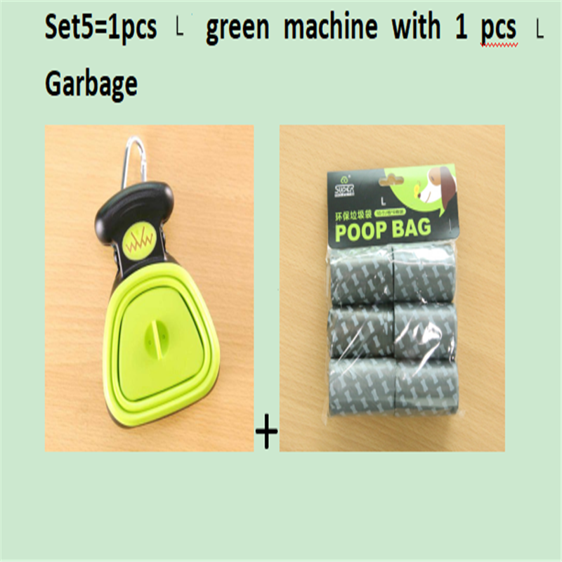 Pet Dog Travel Foldable Pooper Scooper with 1 Roll of Decomposable Bags