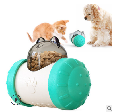 Funny Dog Treat Leaking Toy with Interactive Wheel