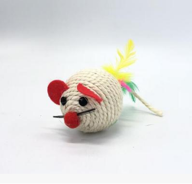 Cat toy funny cat stick / Kitten toy wooden handmade mouse / Cat toy cat scratch board
