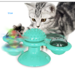 "Multi-Function Cat Rotating Windmill Toy: Itch-Scratching Device with Teeth-Shining Feature"