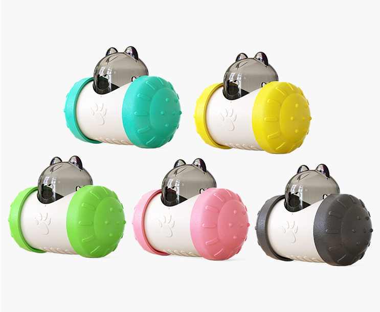 Funny Dog Treat Leaking Toy with Interactive Wheel