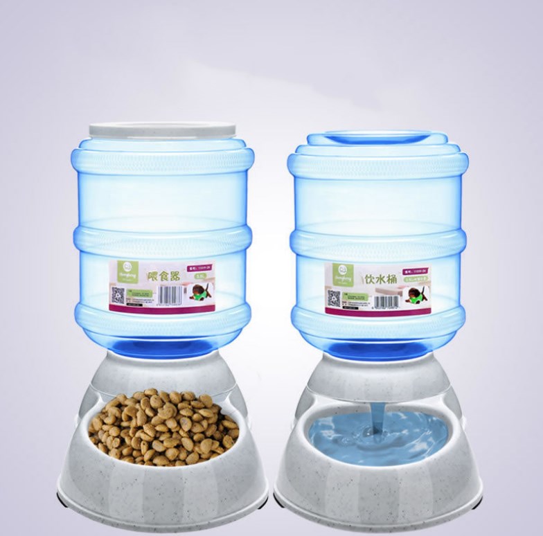 Automatic Pet Feeder with Drinking Water Fountains