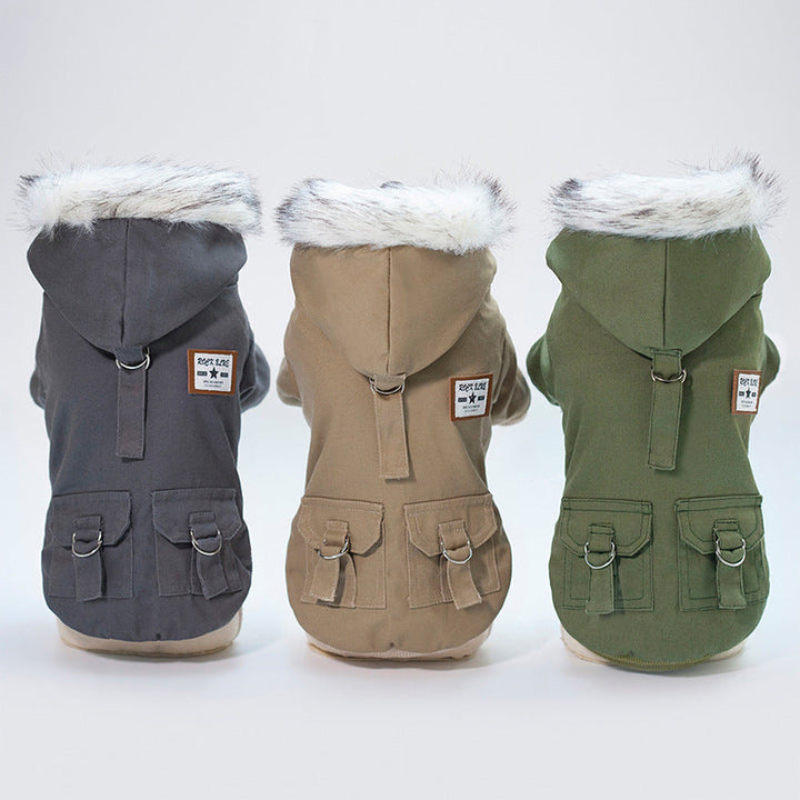 Autumn & Winter Jacket with Hoodie for Small-Extra Large Dogs