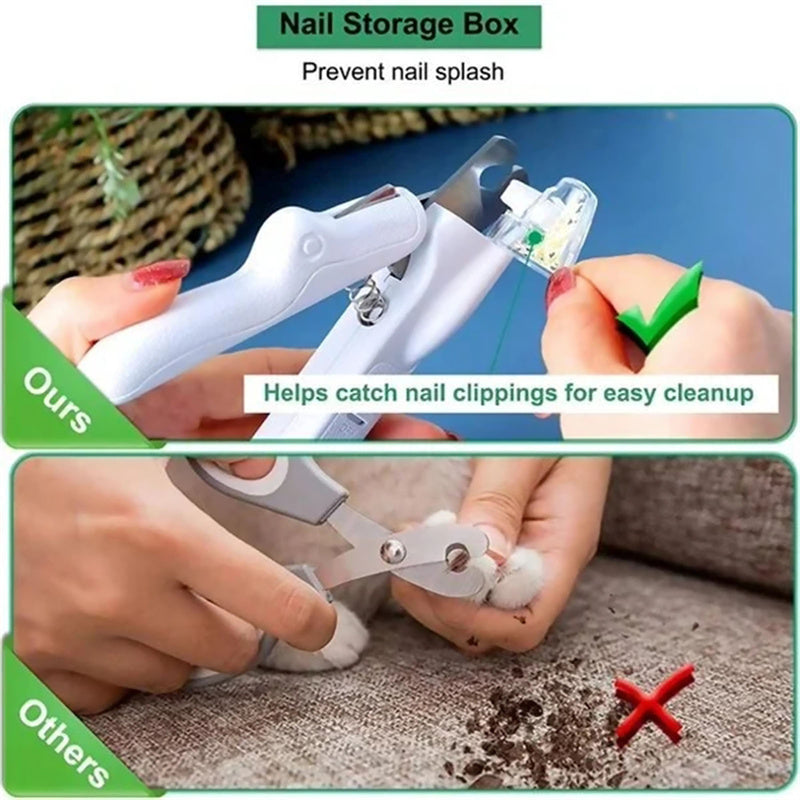 Professional Pet Nail Clippers with LED Light