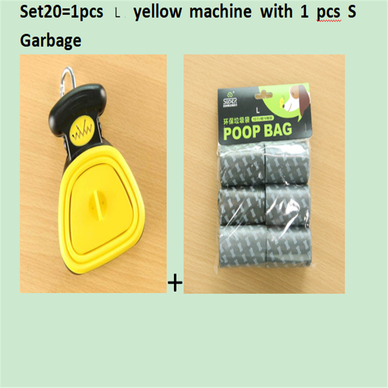 Pet Dog Travel Foldable Pooper Scooper with 1 Roll of Decomposable Bags