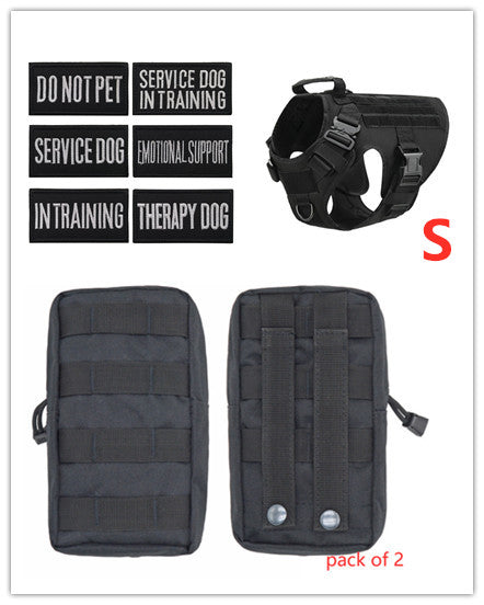 Military Tactical Dog Harness for German Shepherd with Adjustable Back Support