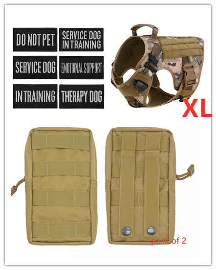 Military Tactical Dog Harness for German Shepherd with Adjustable Back Support