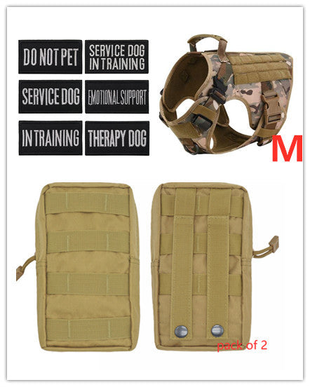 Military Tactical Dog Harness for German Shepherd with Adjustable Back Support