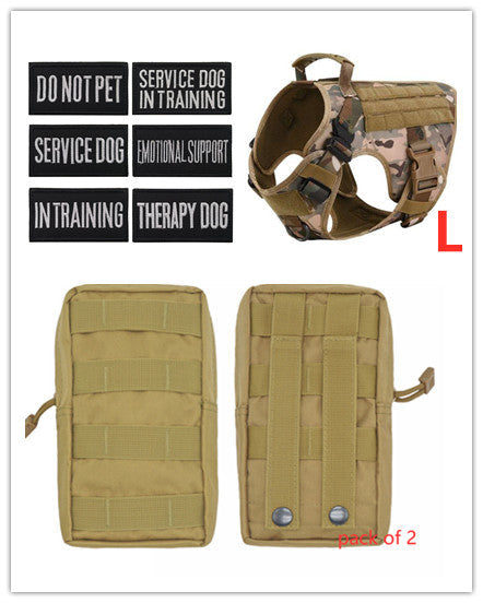 Military Tactical Dog Harness for German Shepherd with Adjustable Back Support