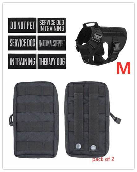 Military Tactical Dog Harness for German Shepherd with Adjustable Back Support