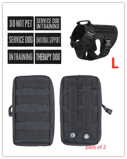 Military Tactical Dog Harness for German Shepherd with Adjustable Back Support
