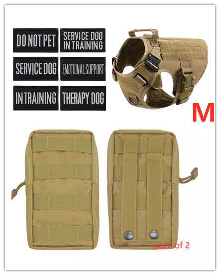 Military Tactical Dog Harness for German Shepherd with Adjustable Back Support