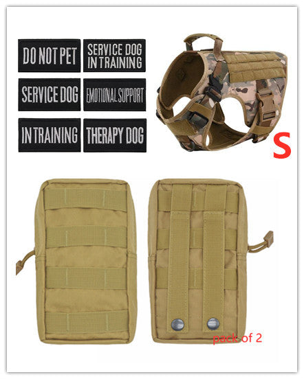 Military Tactical Dog Harness for German Shepherd with Adjustable Back Support