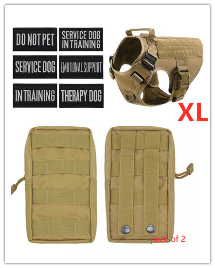 Military Tactical Dog Harness for German Shepherd with Adjustable Back Support