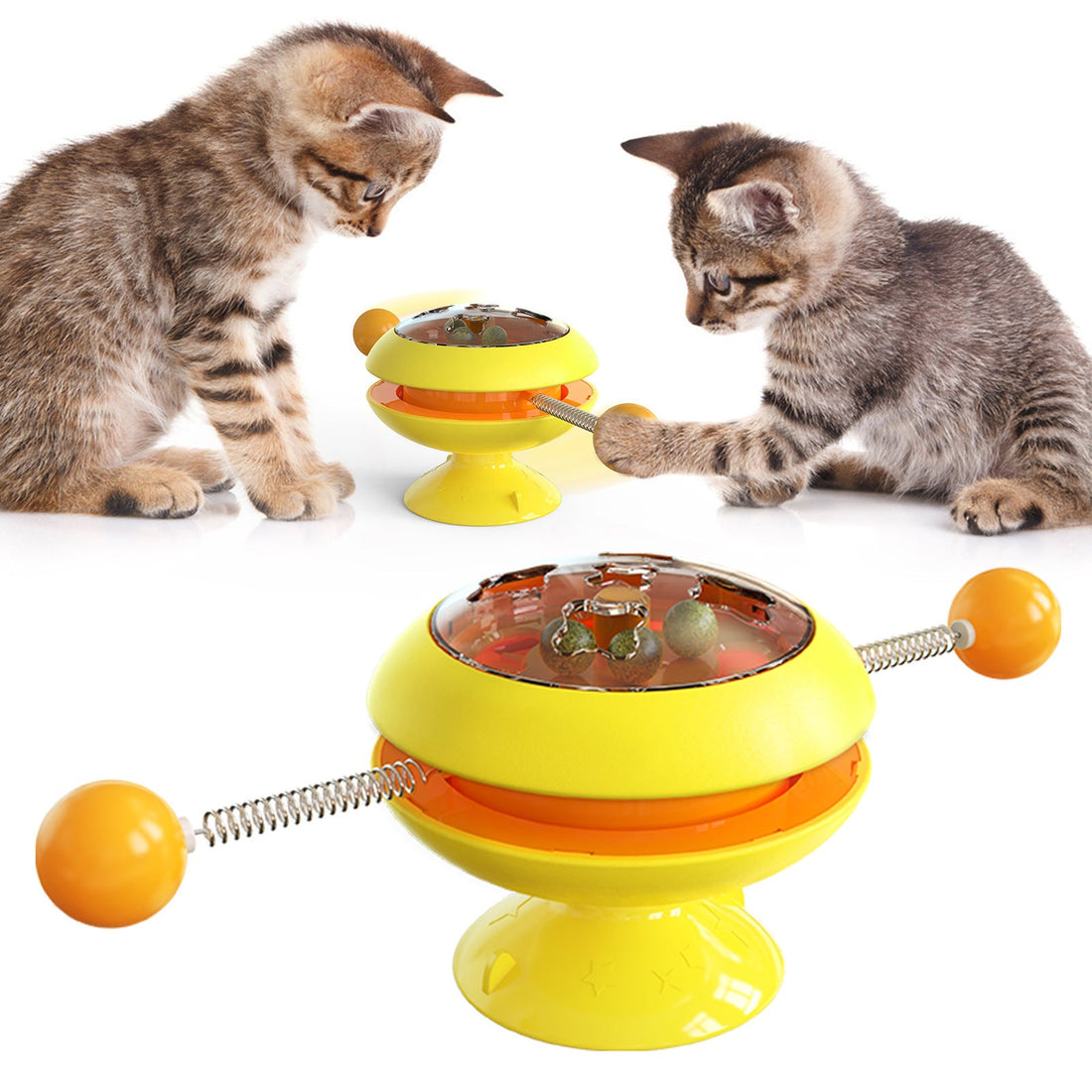 Interactive Rotatable Cat Toys Supplies With Catnip