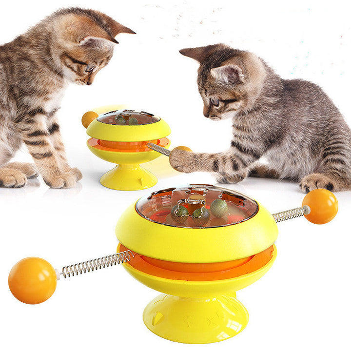 Interactive Rotatable Cat Toys Supplies With Catnip