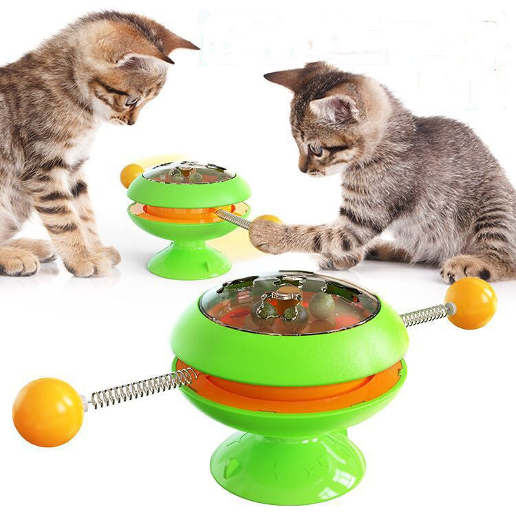 Interactive Rotatable Cat Toys Supplies With Catnip