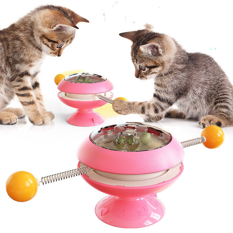 Interactive Rotatable Cat Toys Supplies With Catnip