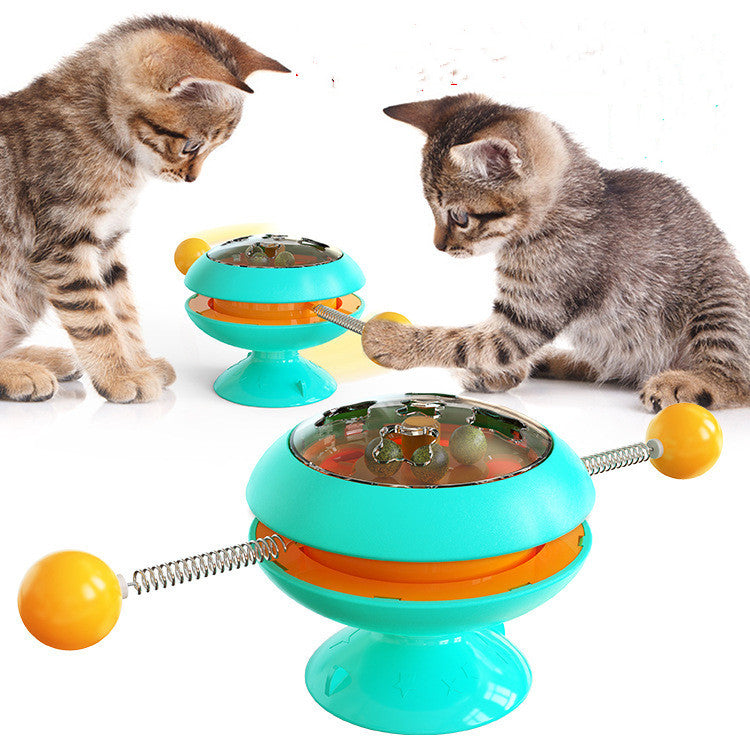 Interactive Rotatable Cat Toys Supplies With Catnip