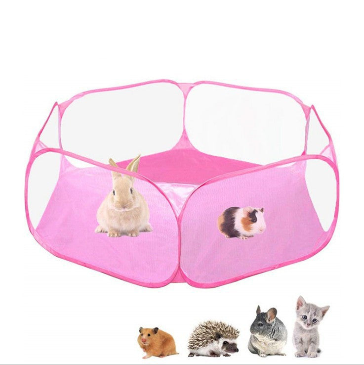 Portable Small Animal Folding Playpen for Outdoor- Indoor Exercise