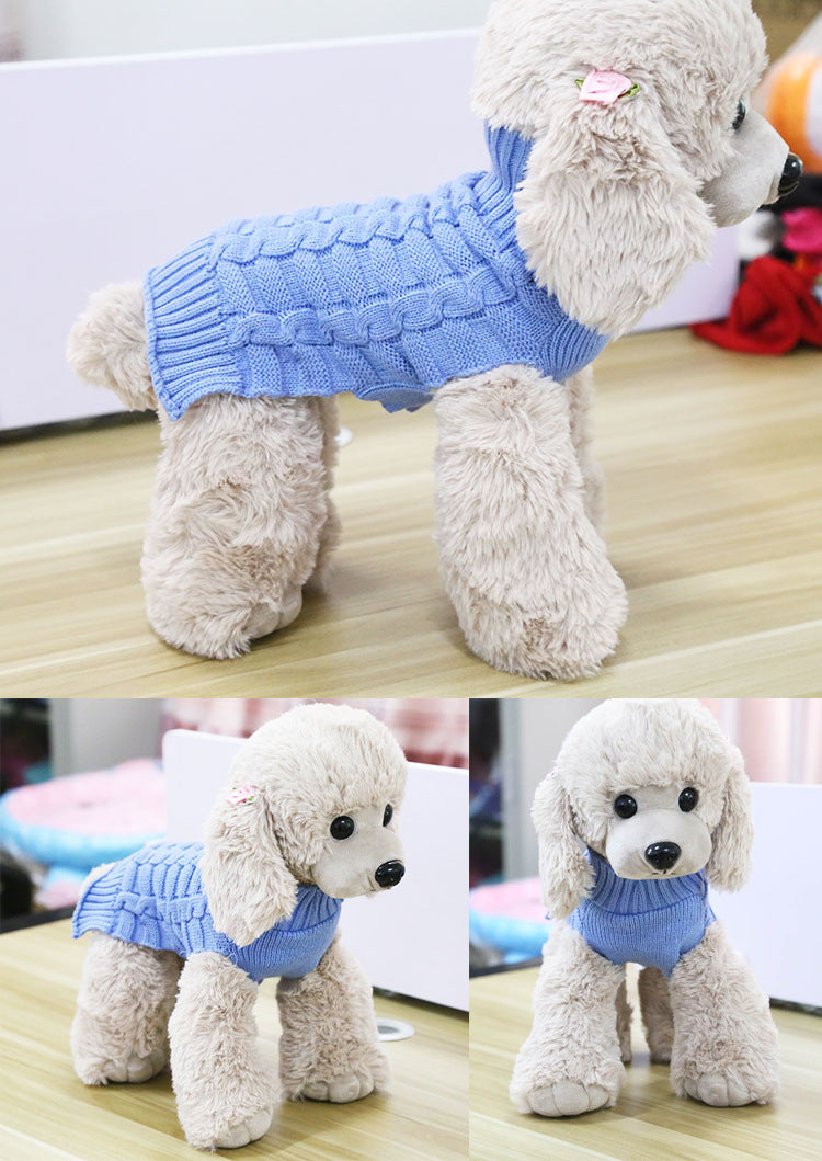 Cashmere Twisted Rope Pet Dog Sweater
