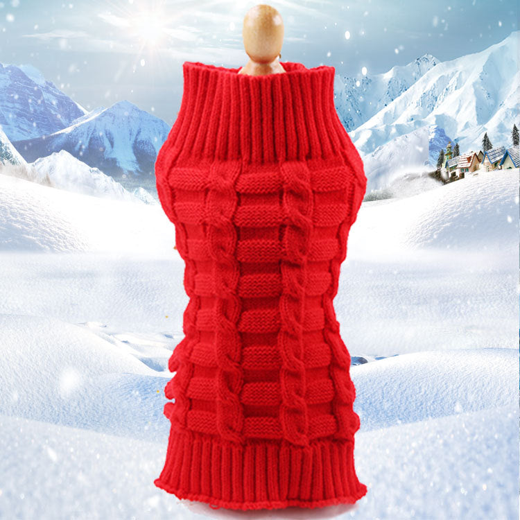 Cashmere Twisted Rope Pet Dog Sweater