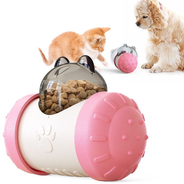Funny Dog Treat Leaking Toy with Interactive Wheel