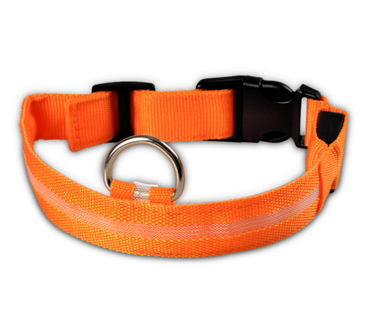 "Light Up the Night: Nylon LED Pet Collar for Purrfect Safety and Style!"