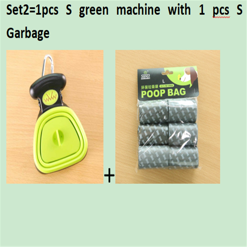 Pet Dog Travel Foldable Pooper Scooper with 1 Roll of Decomposable Bags