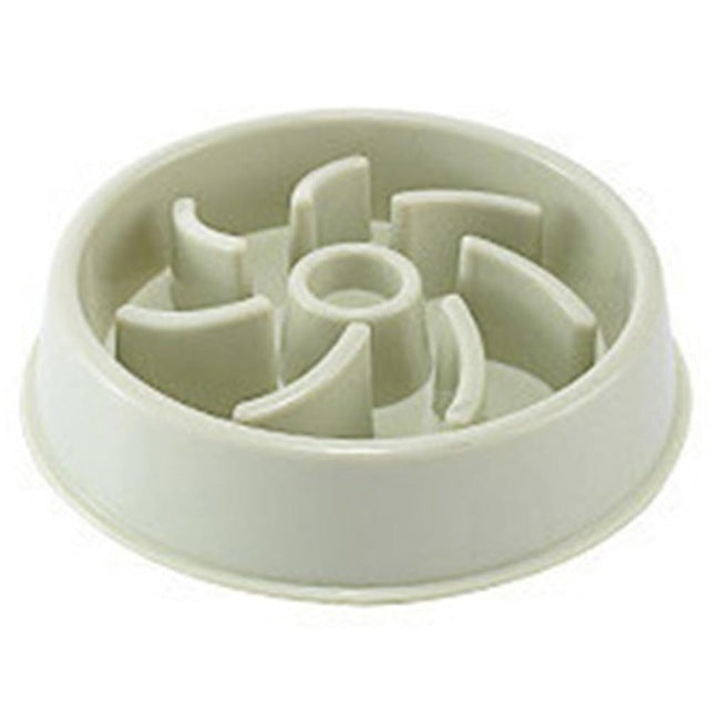"Choke-Prevention Slow Food Bowl for Plastic Pet Dogs and Cats