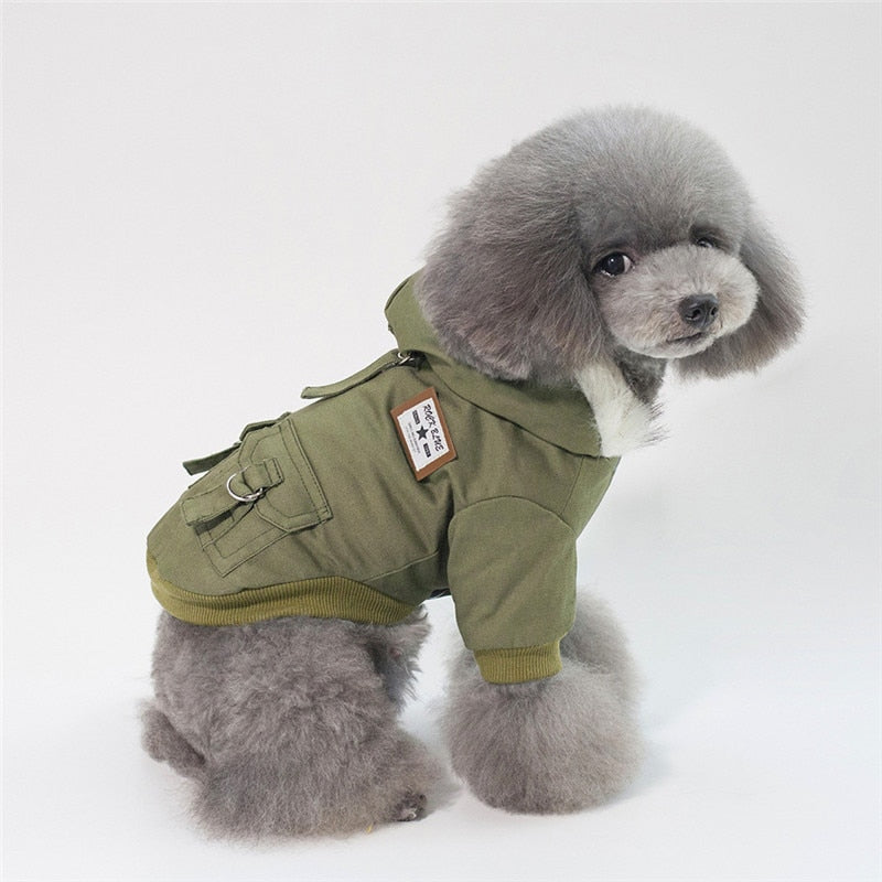 Autumn & Winter Jacket with Hoodie for Small-Extra Large Dogs