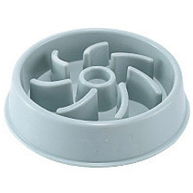 "Choke-Prevention Slow Food Bowl for Plastic Pet Dogs and Cats