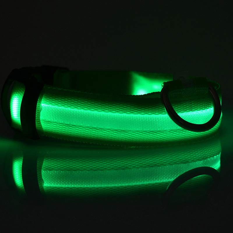 "Light Up the Night: Nylon LED Pet Collar for Purrfect Safety and Style!"
