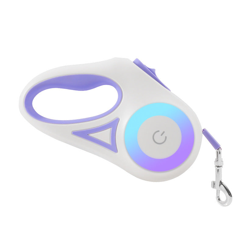 Retractable Dog Leash with Built-in Collar Spotlight