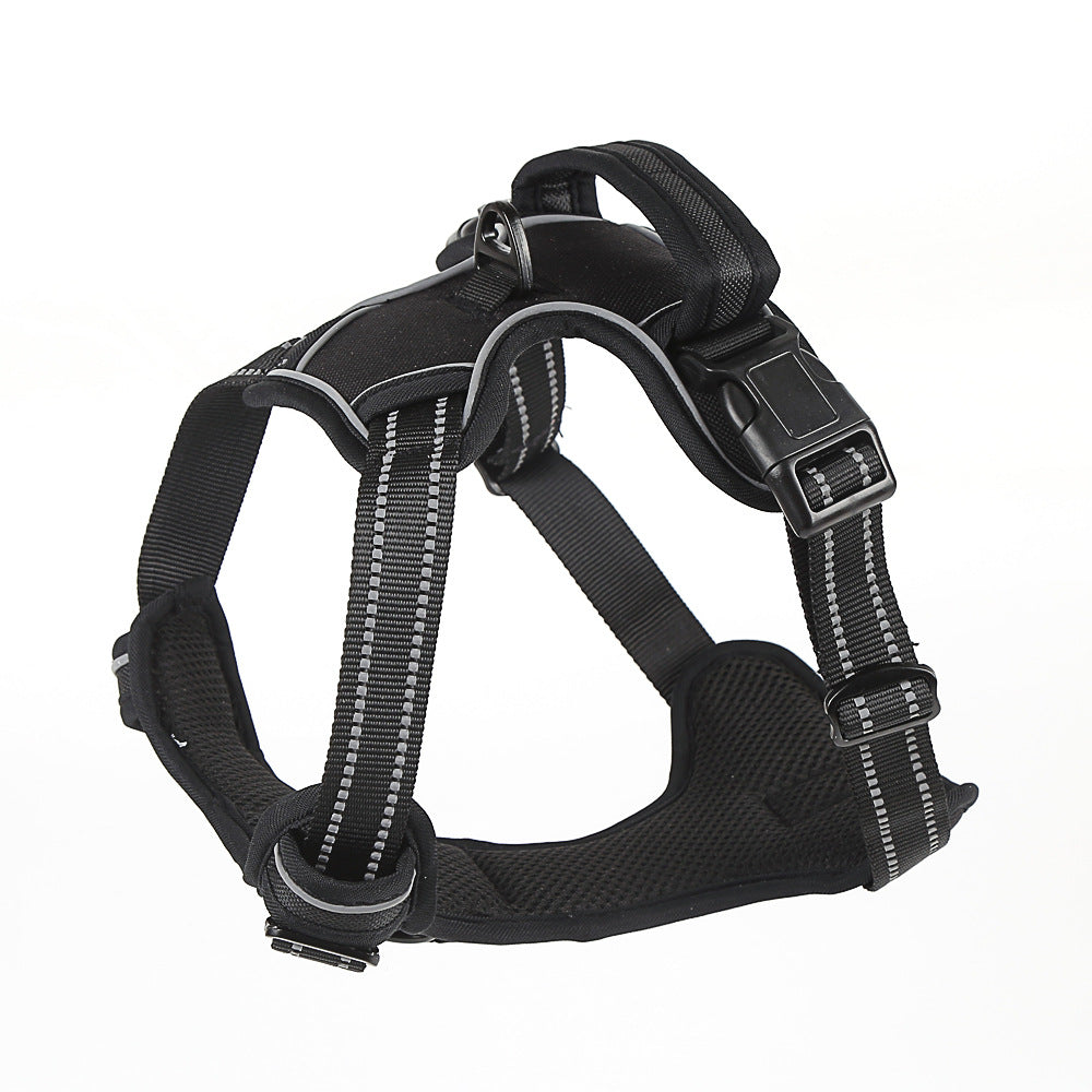 "Breathe Easy, Walk Happy: Reflective No-Pull Dog Harness Vest for Comfortable Adventures!"