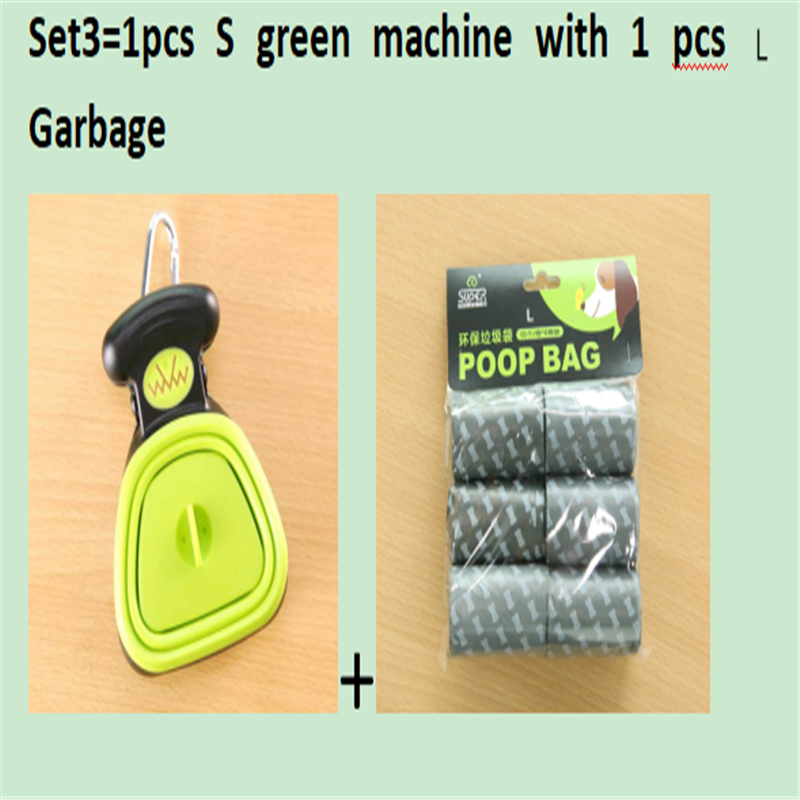 Pet Dog Travel Foldable Pooper Scooper with 1 Roll of Decomposable Bags