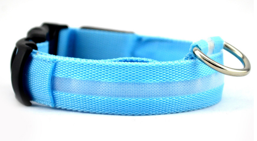 "Light Up the Night: Nylon LED Pet Collar for Purrfect Safety and Style!"