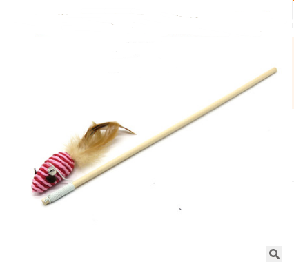Cat toy funny cat stick / Kitten toy wooden handmade mouse / Cat toy cat scratch board