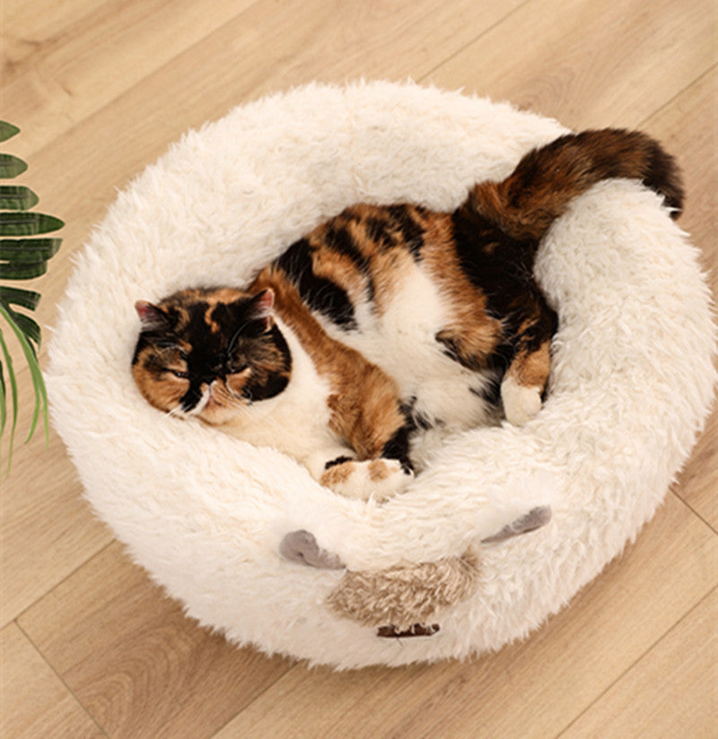 Alpaca Pet Bed Warm Plush Cat