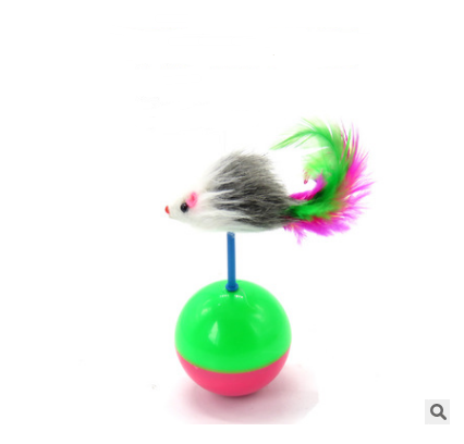 Cat toy funny cat stick / Kitten toy wooden handmade mouse / Cat toy cat scratch board
