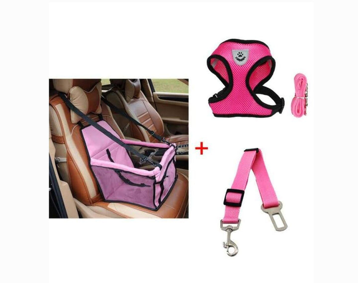 Luxury Pet's Safety Car Seat Carrier  with Premium Harness & Leash set