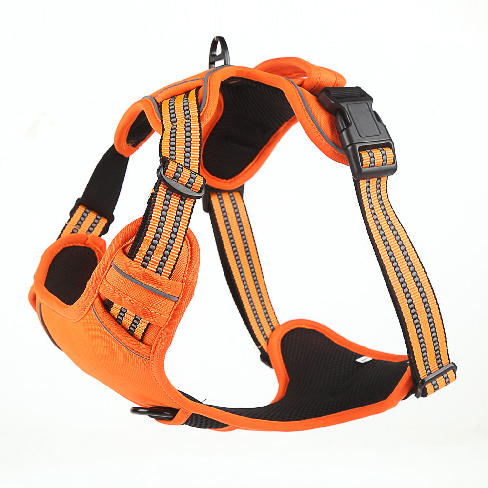 "Breathe Easy, Walk Happy: Reflective No-Pull Dog Harness Vest for Comfortable Adventures!"