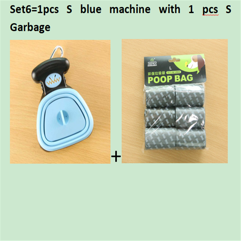 Pet Dog Travel Foldable Pooper Scooper with 1 Roll of Decomposable Bags