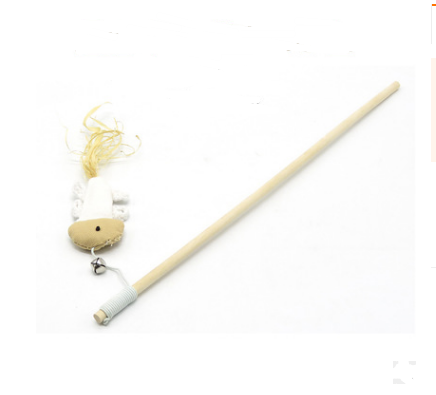 Cat toy funny cat stick / Kitten toy wooden handmade mouse / Cat toy cat scratch board